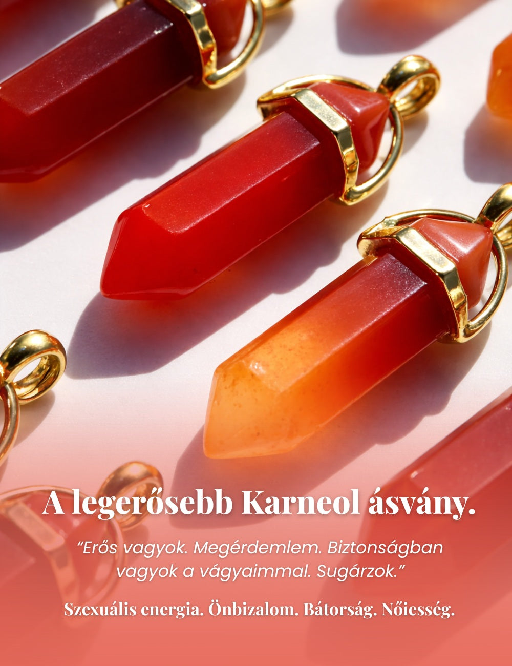 Bad Girl nyaklánc - karneol ásvánnyal