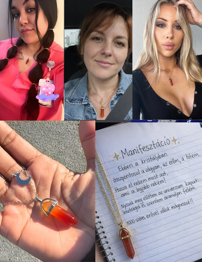 Bad Girl nyaklánc - karneol ásvánnyal